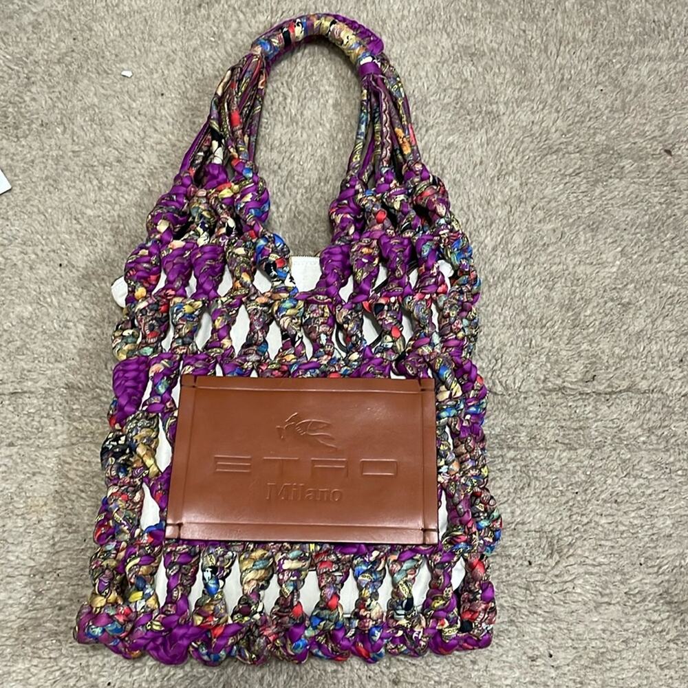 Etro Silk Braided Shoulder Bag‎ Dna Retails $3,010 Rare - Picture 3 of 15